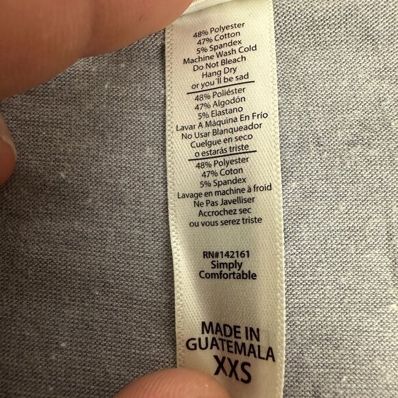 LuLaRoe Heather Gray Short Sleeve A-Line Tunic Dress XXS Polyester & Spandex Ble - Picture 4 of 4